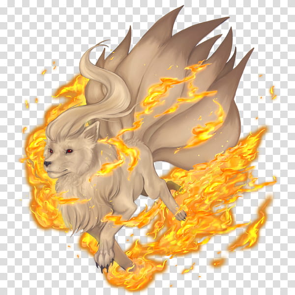Dragon Fire, Ninetales, Video Games, Character, Vulpix, Gamearthq, Flame, Willothewisp transparent background PNG clipart