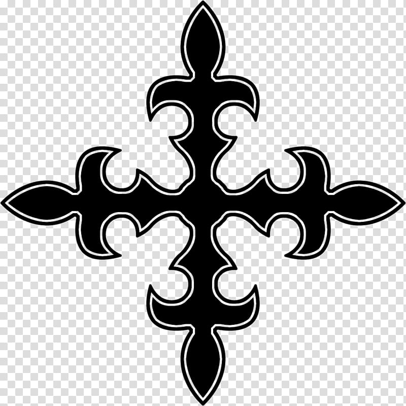 Gothic cross, black maltese cross transparent background PNG clipart