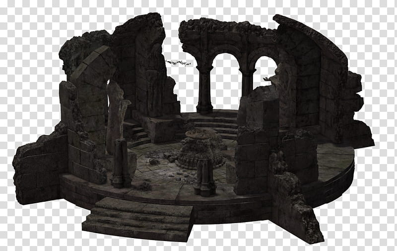 Building Temple Ruins , black stadium miniature transparent background PNG clipart