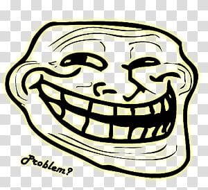 Kuso Miso Technique Trollface Internet meme , chad face meme transparent  background PNG clipart