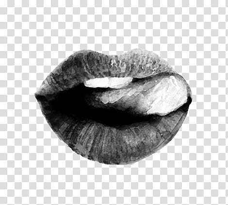 Tipo , human lips grayscale transparent background PNG clipart