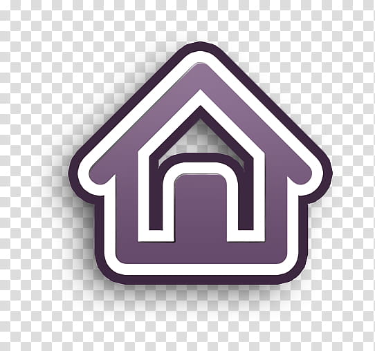 building icon estate icon house icon, Real Icon, Logo, Line, Violet, Sign, Signage, Symbol transparent background PNG clipart