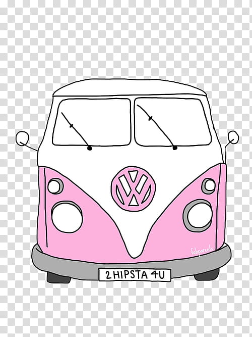 overlays, pink and white Volkswagen van illustration transparent background PNG clipart