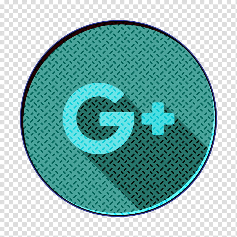 Google plus icon Social media icons icon, Green, Aqua, Turquoise, Teal, Blue, Circle, Polka Dot transparent background PNG clipart