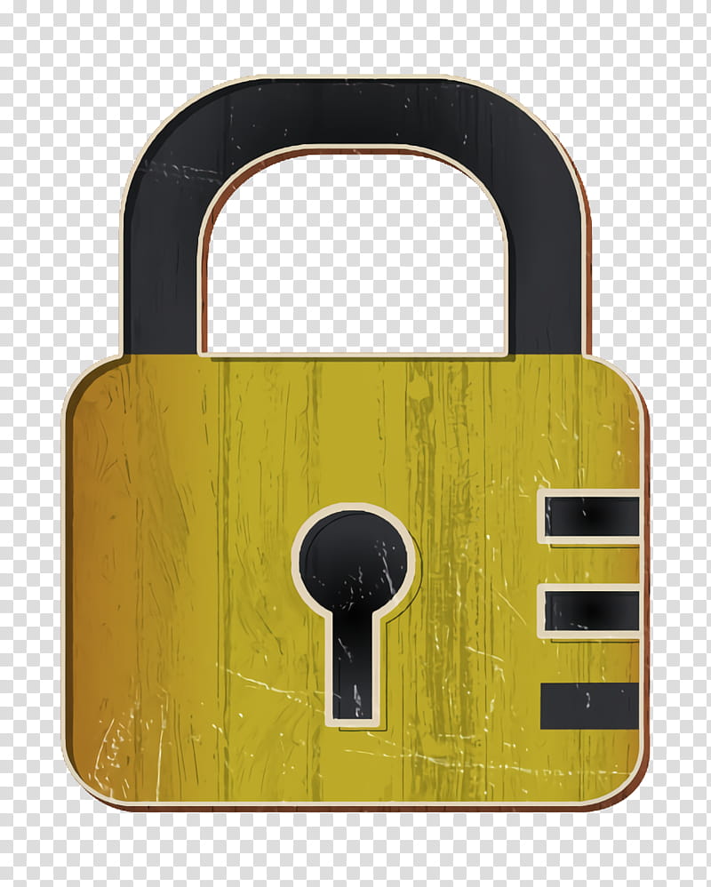 Password Icon, Lock Icon, Safe Icon, Padlock, Yellow, Security, Hardware Accessory transparent background PNG clipart