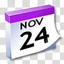 WinXP ICal, Nov  calendar transparent background PNG clipart