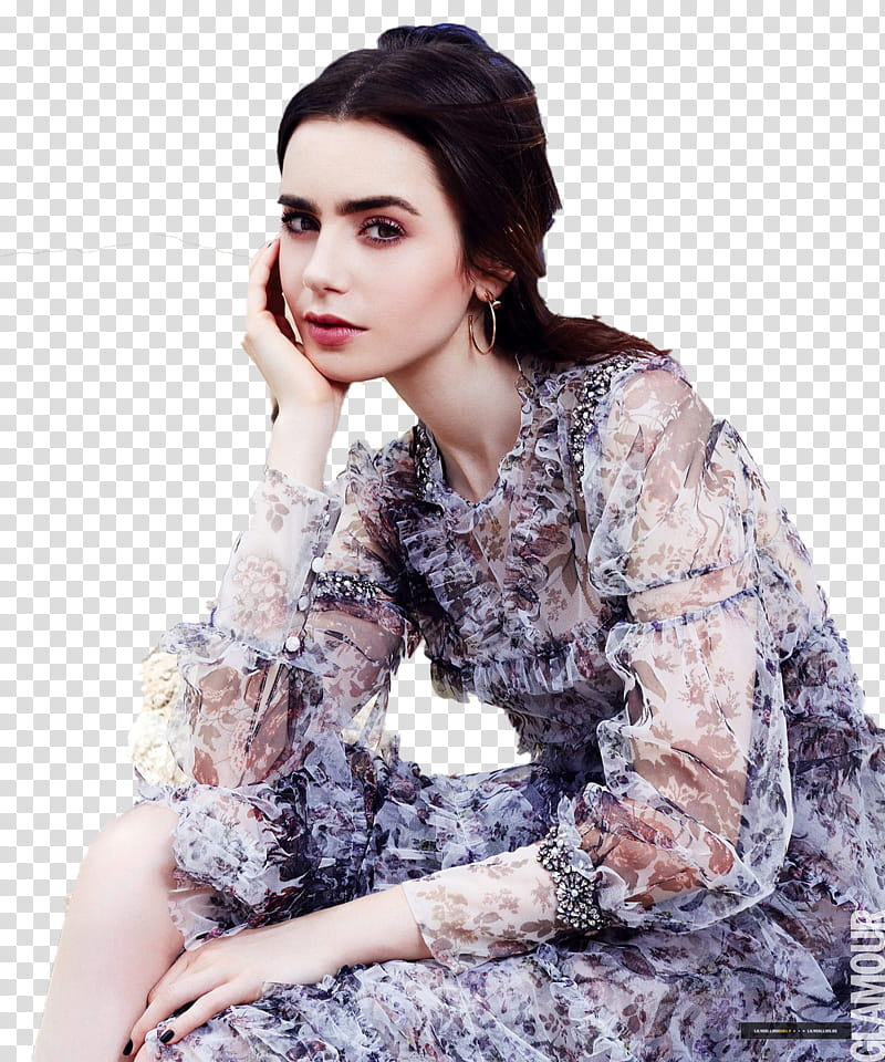 Lily Collins transparent background PNG clipart