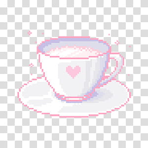 WATCHERS , white and pink tea cup and saucer illustration transparent background PNG clipart