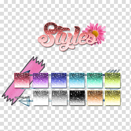 | STYLES |, assorted-color glittered chart transparent background PNG clipart