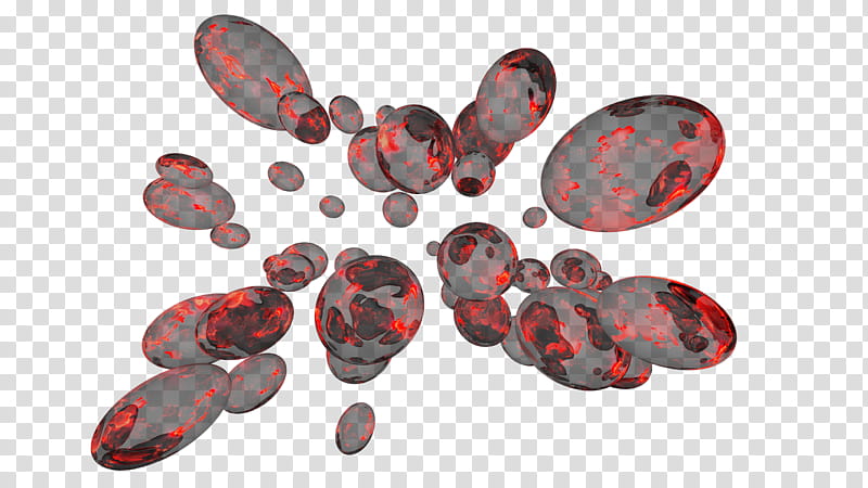 Abstract Bubbles, red and black stones illustration transparent background PNG clipart
