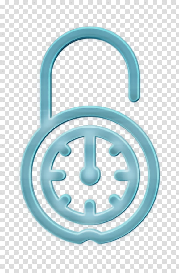 lock icon padlock icon save icon, Security Icon, Turquoise, Aqua, Symbol transparent background PNG clipart