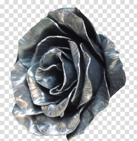 , grey metal rose decor transparent background PNG clipart