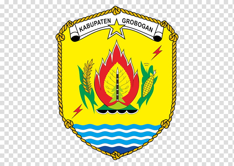 Shield Logo, Purwodadi Grobogan, cdr, Grobogan Regency, Central Java, Indonesia, Emblem, Crest transparent background PNG clipart