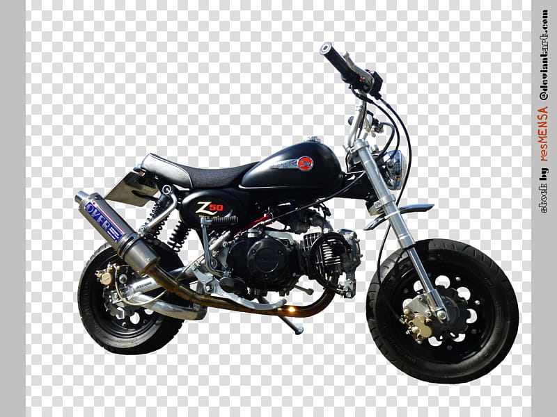 Honda Monkey black right transparent background PNG clipart