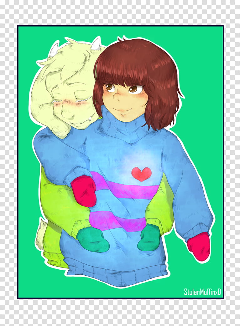 Asriel x Frisk transparent background PNG clipart