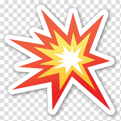 EMOJI STICKER , red and yellow explosion illustration transparent background PNG clipart