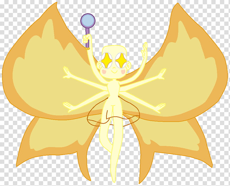 Butterfly Form Star Base , yellow fairy illustration transparent background PNG clipart