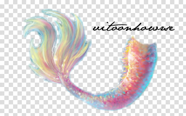 Mermaid Tail, painting of an orange and blue mermaid tail transparent background PNG clipart