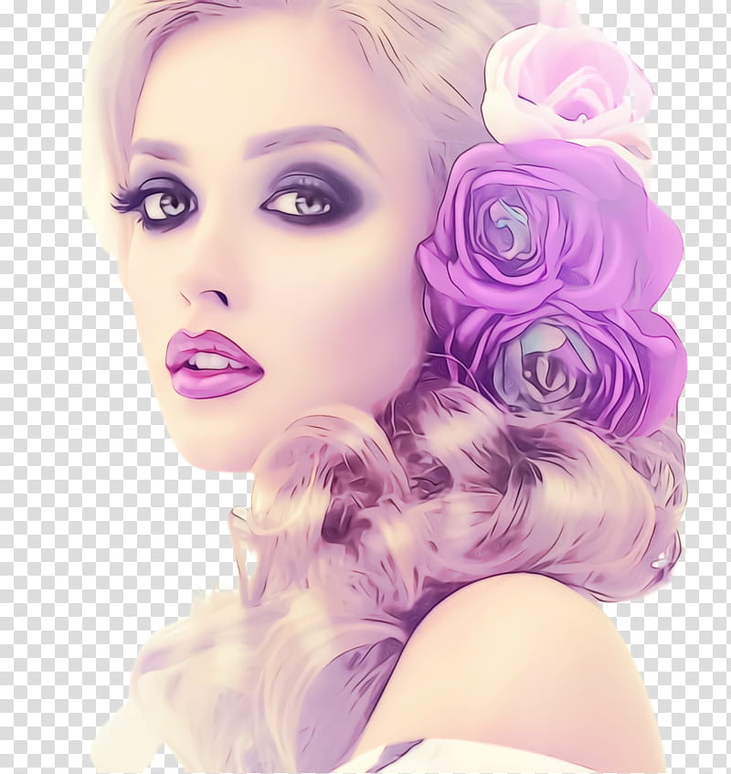 Lavender, Watercolor, Paint, Wet Ink, Hair, Face, Purple, Violet transparent background PNG clipart