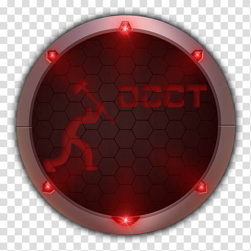 Crysis Style Icon , Crysis OCCT  (, round red OCCT transparent background PNG clipart