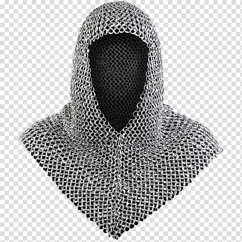 Knight, Chain Mail, Coif, Mail Coif, Hauberk, Components Of Medieval Armour, Gothic Plate Armour, Rivet transparent background PNG clipart