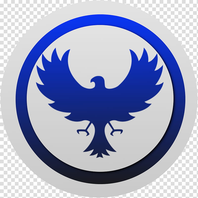 Eagle Logo, Falcon, Peregrine Falcon, Prairie Falcon, Hawk, Cobalt Blue, Emblem, Symbol transparent background PNG clipart