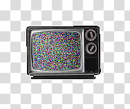 , turned-on CRT television transparent background PNG clipart