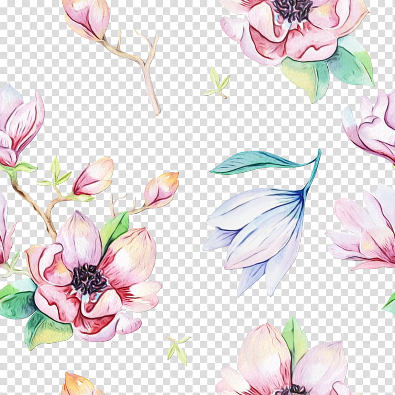 Watercolor Pink Flowers, Watercolor Painting, Magnolia, Drawing, Watercolour Flowers, Petal, Plant, Floral Design transparent background PNG clipart