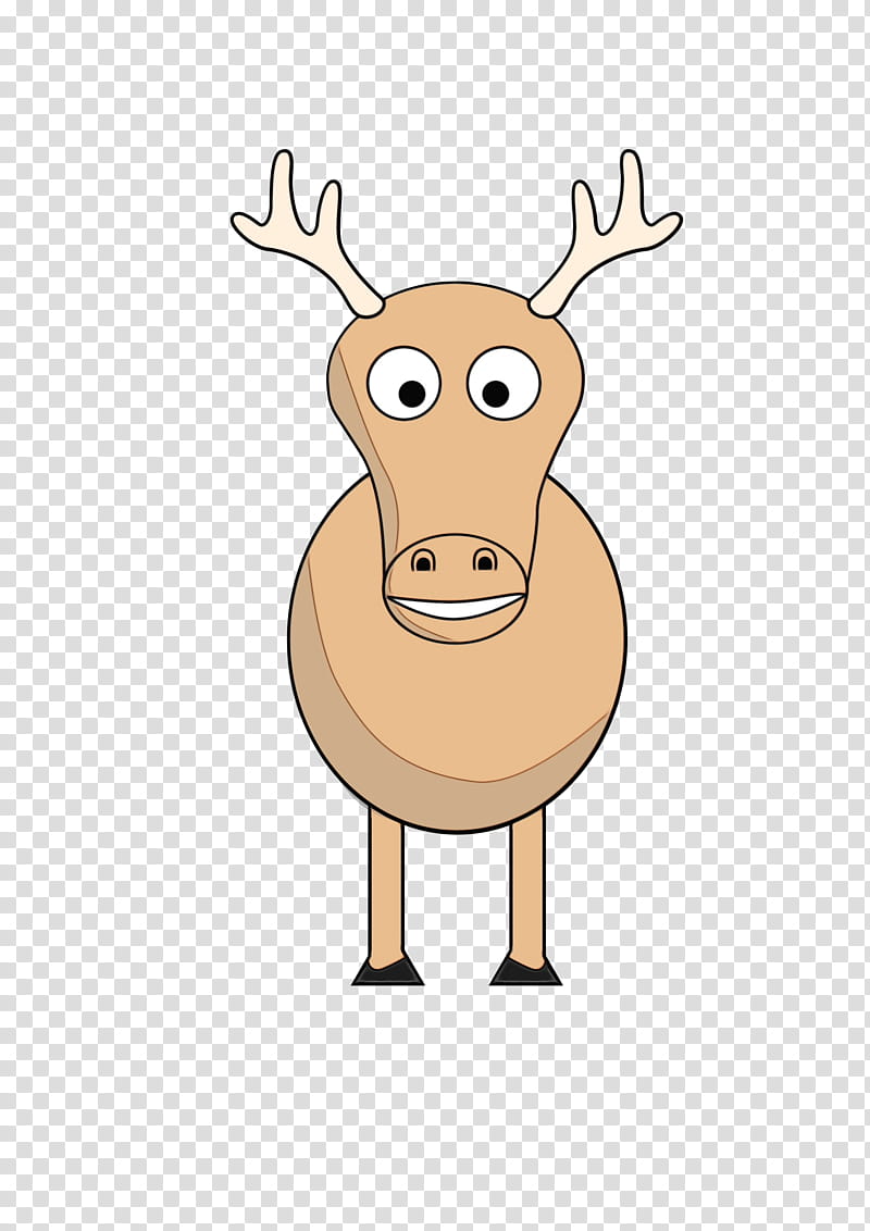 Reindeer, Watercolor, Paint, Wet Ink, Cartoon, Nose, Elk, Moose, Fawn, Antler transparent background PNG clipart