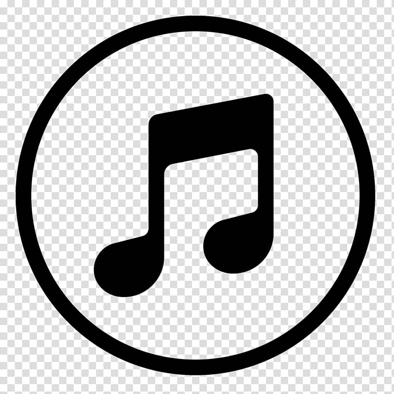 Apple Music Logo, Itunes, Line, Symbol, Circle, Blackandwhite, Number transparent background PNG clipart