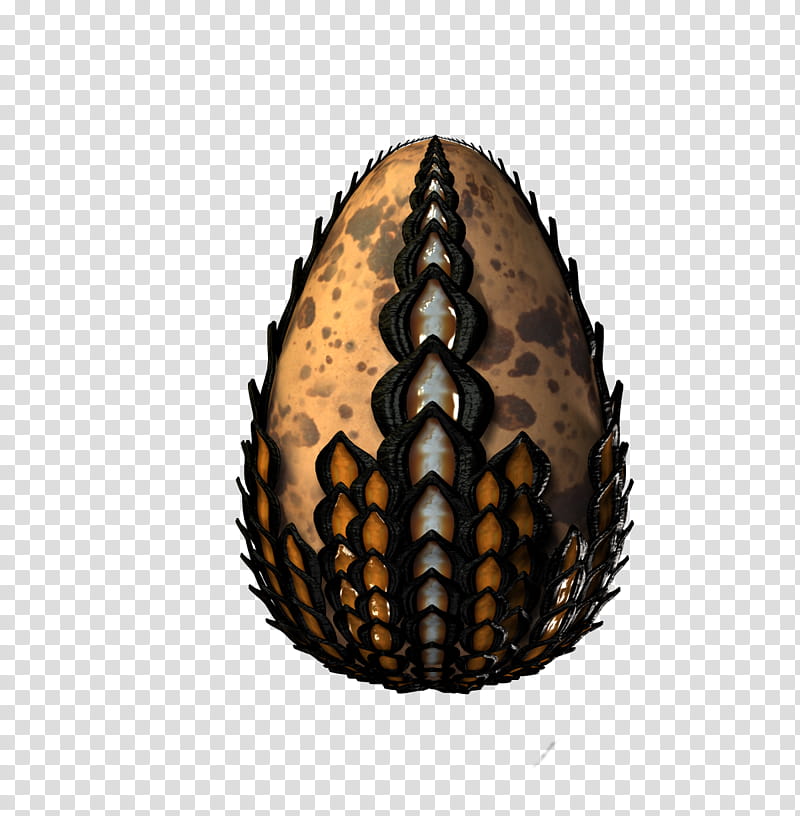 E S Dragon Eggs II, brown and black egg transparent background PNG clipart
