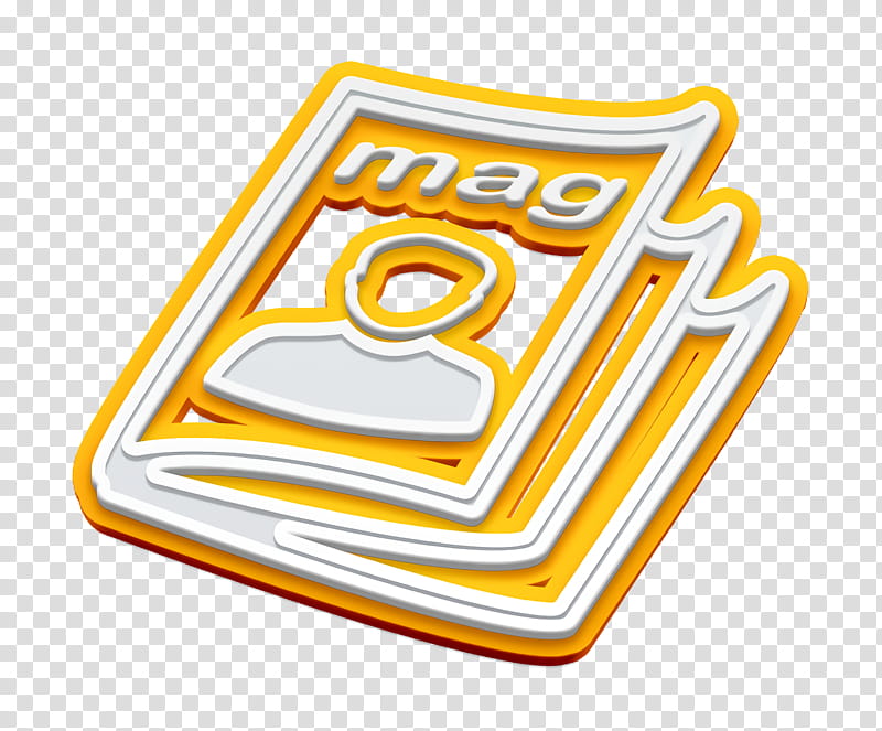 Magazine icon commerce icon News icon, Yellow, Logo transparent background PNG clipart