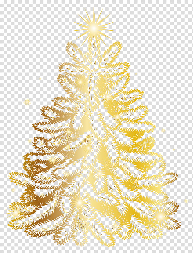 Gold Christmas Tree, Christmas Day, Christmas Ornament, Christmas Card, Treetopper, Santa Claus, Colorado Spruce, Oregon Pine transparent background PNG clipart