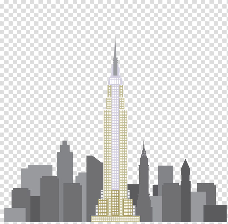 New York City, Empire State Building, Chrysler Building, Drawing, Logo, Silhouette, Skyscraper, Landmark transparent background PNG clipart