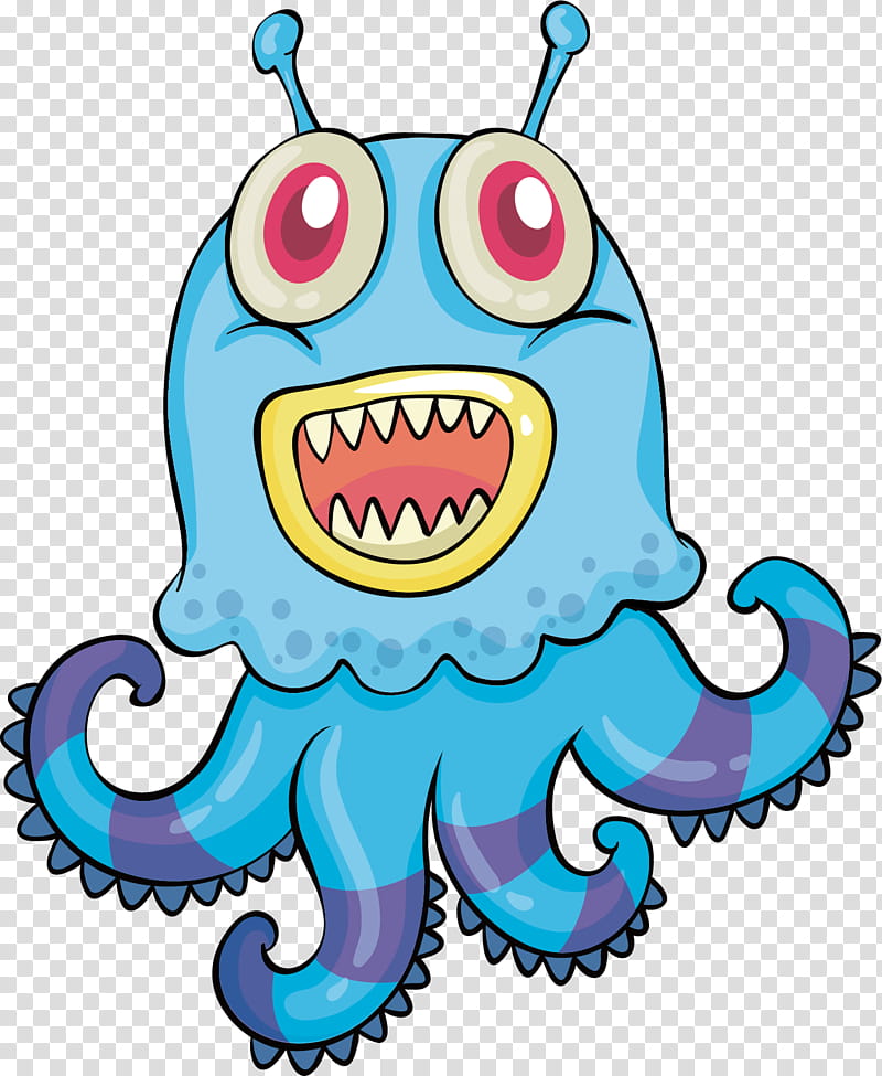 Octopus, Monster, Drawing transparent background PNG clipart