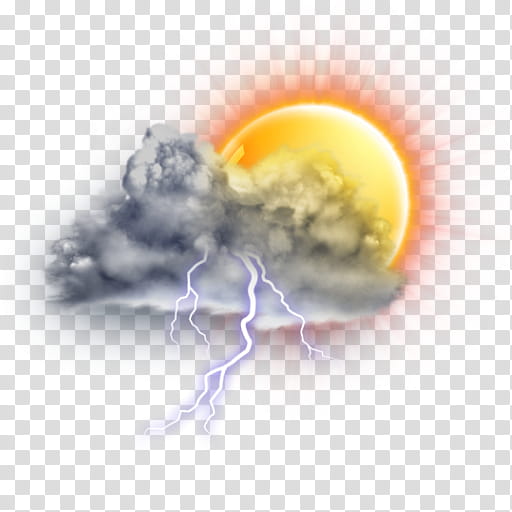 The REALLY BIG Weather Icon Collection, mostly-cloudy-t-storm-dry transparent background PNG clipart