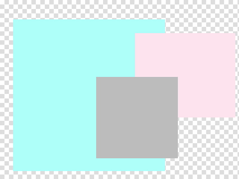 Aesthetic, three teal, white, and gray square drawings transparent background PNG clipart
