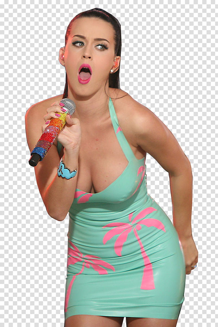 katy perry, Katy Perry wearing green halterneck mini dress transparent background PNG clipart