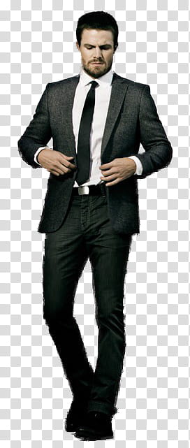 Stephen Amell, man wearing black suit transparent background PNG clipart