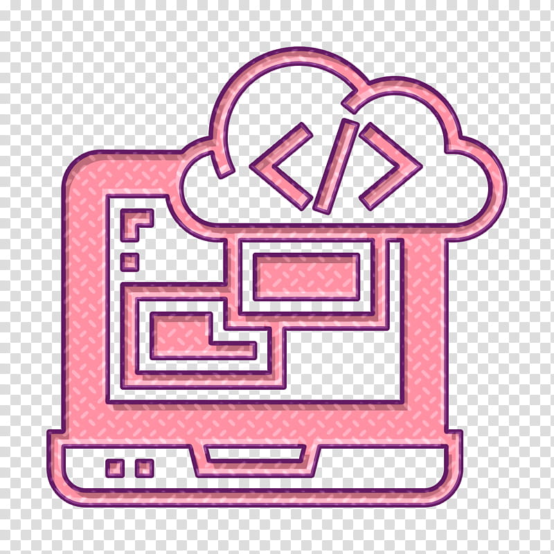 Database Management icon Business and finance icon Programming icon, Pink, Line transparent background PNG clipart
