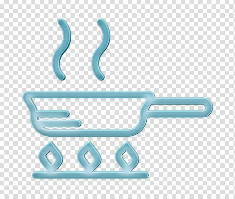 Gastronomy icon Cook icon Pan icon, Turquoise, Logo transparent background PNG clipart