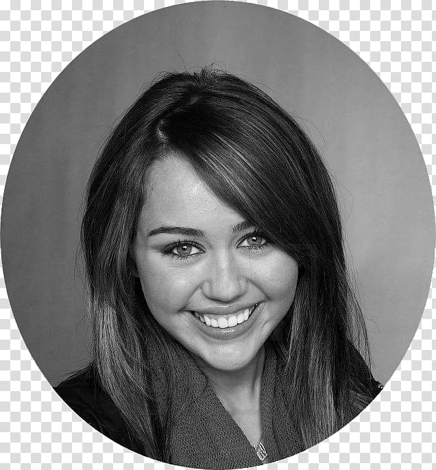 Circulo blanco y negro de Miley transparent background PNG clipart