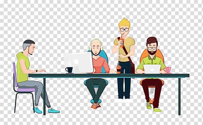 cartoon table line furniture conversation, Watercolor, Paint, Wet Ink, Cartoon, Animation, Learning transparent background PNG clipart