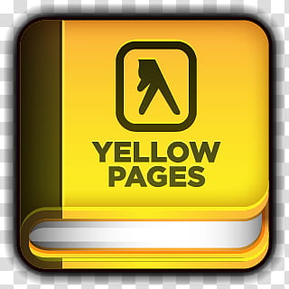 Rounded Square Icons Books, Yellow Pages- transparent background PNG clipart