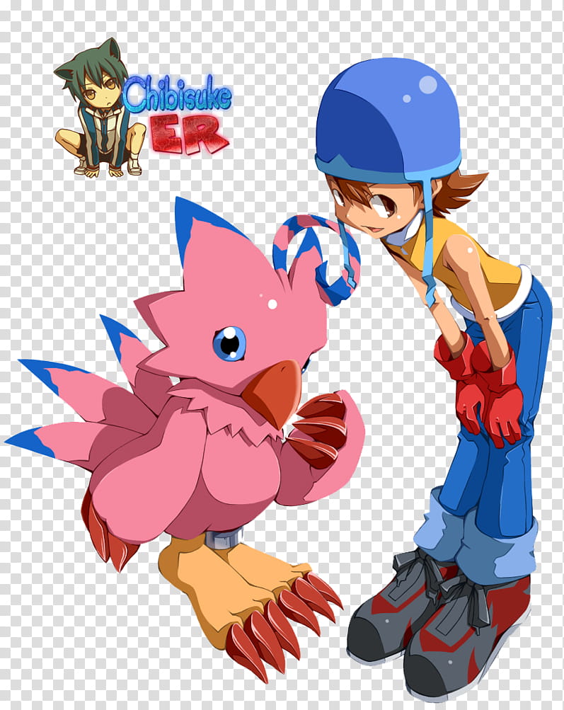 Render Sora y Biyomon, pink Pokemon character illustration transparent background PNG clipart