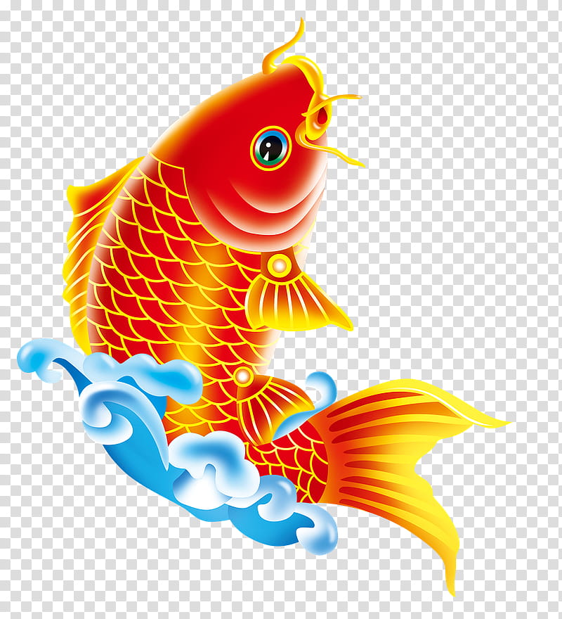 Chinese New Year, Koi, Goldfish, Drawing, Carp, New Year , Common Carp, Bonyfish transparent background PNG clipart