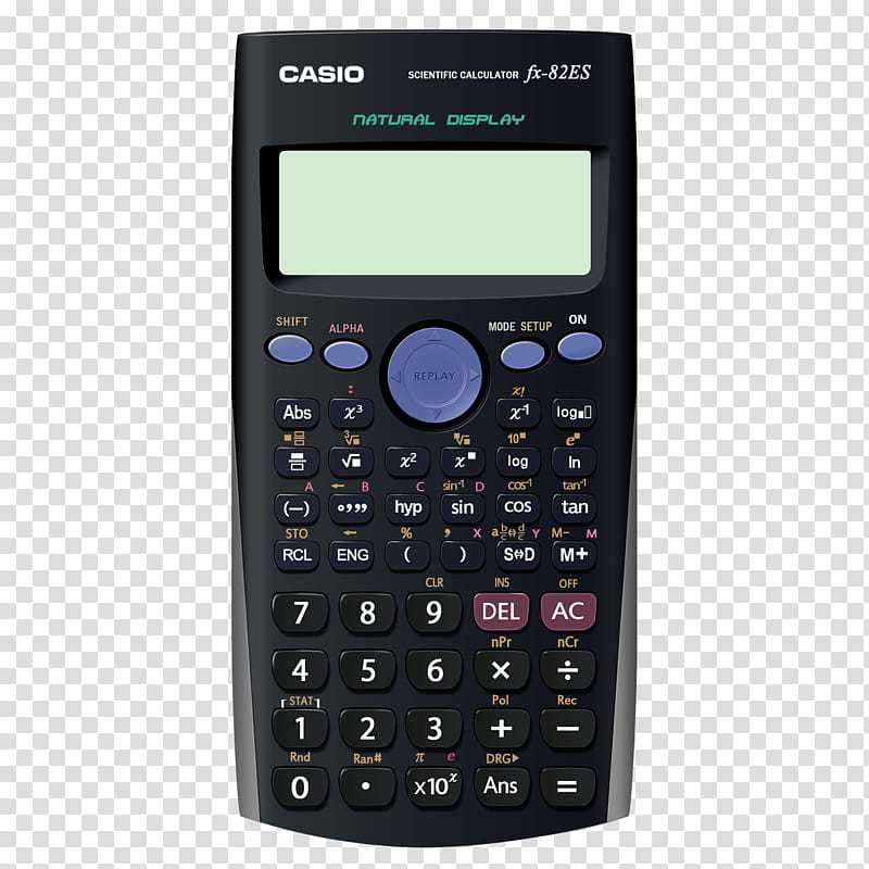CASIO FX ES PSD Ico Icns, black Casio calculator transparent background PNG clipart