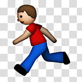 running man emoji transparent background PNG clipart