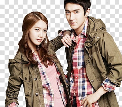 Super Generation Yoona and Siwon SPAO transparent background PNG clipart