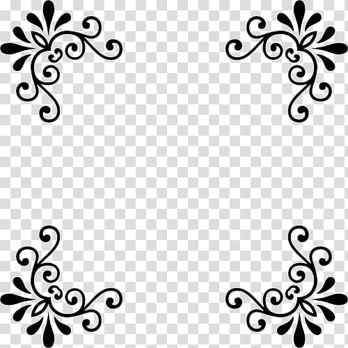 Decorative Borders, Frames, BORDERS AND FRAMES, Decorative Frames, Ornament, Visual Arts, Blackandwhite, Pedicel transparent background PNG clipart